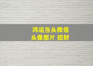 鸿运当头微信头像图片 招财